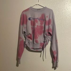 Tie dye champion sweatshirt
